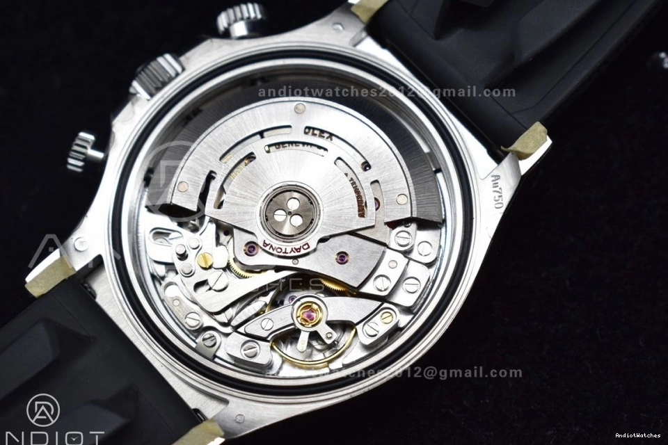 SA4130 Clean Silver Daytona 116519 Black 1:1 Best Edition Strap on Rubber Dial Elegant 904L Case SS 414 V 0331